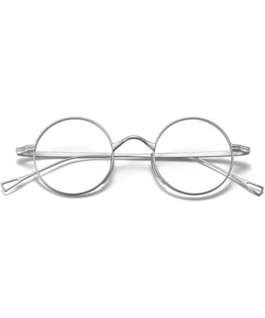 DAGIJIRD Round Vintage Style Glasses - Titanium Retro Frames (132mm Silver) - Stylish International Shipping - Buy Online on GoSupps.com