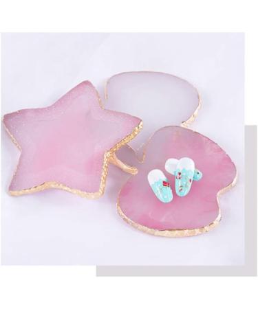 Lurrose Nail Art Painting Palette - Agate Makeup & Eyelash Extension Dish - Color Toning Resin Board & Star Palette Stand for Professional Artists - Buy Online on GoSupps.com