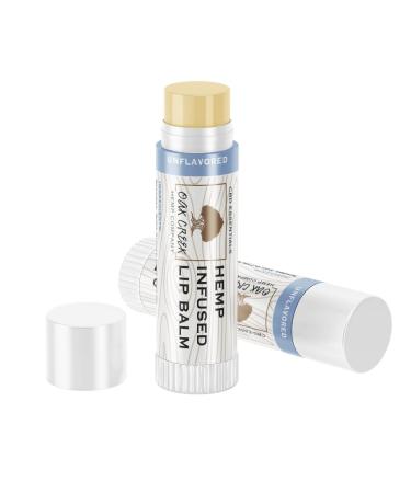 Oak Creek Hemp Company - Hemp Seed Oil Lip Balm (satin finish) (Unflavored) || With Natural Sun Protection || 0.15oz Tube