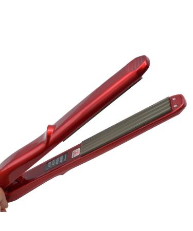 Pro Ceramic Mini Hair Crimper for Women - Small Wave Curling Iron for Short & Long Hair Styling (Red) - Buy Online on GoSupps.com