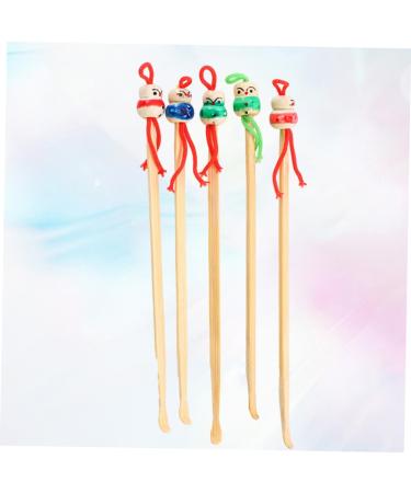 Beaupretty 12-Pack Cartoon Ear Cleaners Set Wooden Ear Cleaners Adorable Wax Removers Random Colors Essential Tool for Gentle Wax Removal at Home - Buy Online on GoSupps.com