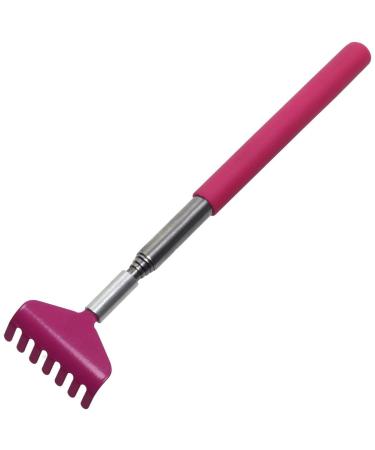 iGadgitz Home U7103 - Stainless Steel Scratching Hand Back Scratcher Telescopic Scratching Tool - Pink - 1pc 1pc Pink