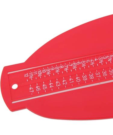 Adult Foot Measuring Device Red - Precise Measurement Easy to Use - Plastic Material - Size: 33.8x10.9x3.6cm - Buy Online on GoSupps.com