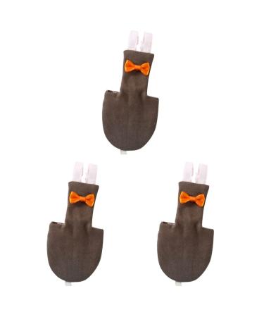 PopetPop 3 Washerhable tie inside Canary Vogel coffee-XS Dark mini-loop diaper bird diaper Flight accessories- clothing insert- ARA budgie Sweet Flying size diaper XSX3PCS coffee sex3st