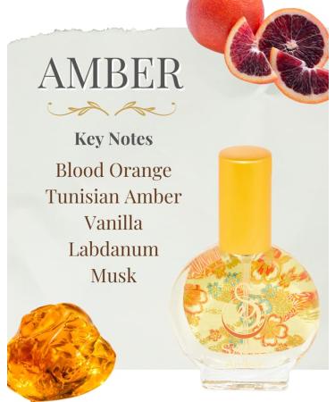Amber Organic Mini Perfume Spray by Sage- 1/2 oz Vegan & Cruelty-Free Earthy Scent Amber Blood Orange Musk Amber 1/2 oz Mini Eau de Toilette Spray - Buy Online on GoSupps.com