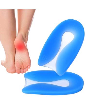 Pair Gel Heel Cushion U Shaped Heel Protector for Heel Spur Plantar Fasciitis Men and Women Heel Spur Pain Relief - L