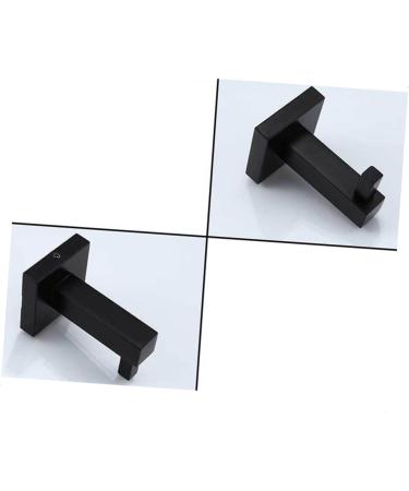 Alipis 2pcs Towel Hook Wall Mounted Towel Holder Coat Hook Towel Hanger Clothes Hook Accessories Matte mediumx2pcs Blackx2pcs - Buy Online on GoSupps.com