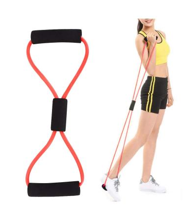 8 Shaped Pull Rope Chest Expander - Comfortable Elastic Strong Tension for Blood Circulation - Red - Buy Online on GoSupps.com