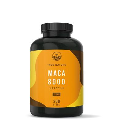Maca capsules gold 20: 1 high -dose - 8000 mg per capsule (200 pieces) Premium maca extract rich in iron & potassium - vegan laboratory testing German production - True Nature  - Buy Online on GoSupps.com