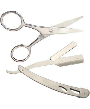 Beaupretty 4-Piece Stainless Steel Mustache & Eyebrow Razor Set - Space-Saving Short Hair Grooming for Men - Buy Online on GoSupps.com