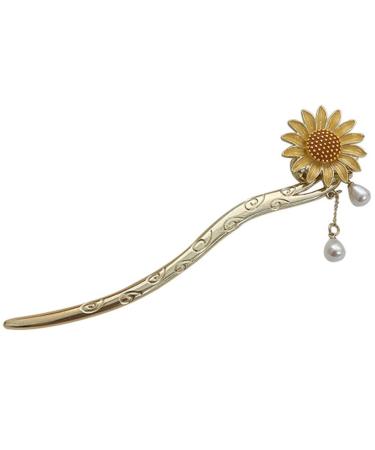 minkissy Daisy Hair Accessory Hair Gems for Women Bridal Tiara Japanese Hair Chopsticks Vintage Hair Chopsticks Hair Chopsticks for Women Sunflower Hair Sticks To Hang Pin China Bun Bride