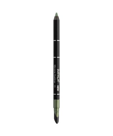 IMPALA | Waterproof Eyeliner with Silicone Emerald Green Color No. 13 | Defined Line or Smudged Effect | Easy-to-Apply Creamy Texture | Intense Long-Lasting and Water-Resistant Color 13 Green Emerald