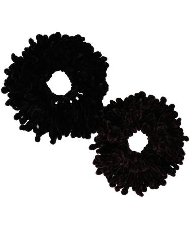 XISAOK Muslim Women Fluffy Velvet Hijab Scrunchie | Solid Color Plain Hair Ring Tie Bun Clip - Buy Online on GoSupps.com