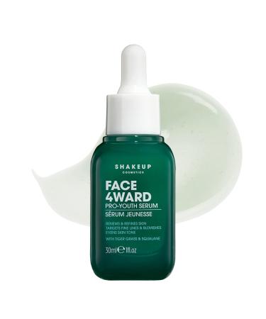 Shakeup - Face Serum For Men Anti-Ageing Targets Wrinkles & Blemishes With Tiger Grass & Squalane Vegan Skincare 30ml