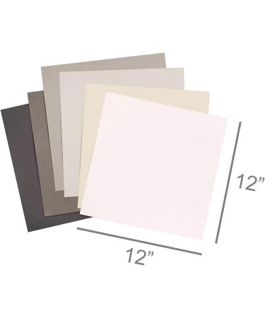 Cardstock 12x12 Variety Pack 60 Sheets | Premium 80lb Textured Scrapbook Paper | Double Sided Card Stock for Crafts | Black & Gray - Buy Online on GoSupps.com