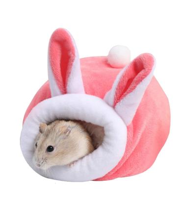 Jagowa 1PCS Hamster Hedgehog Bed Nest Pet Bed Cute Winter House Warm Sleeping for Small Animals (Grey Pink) - Buy Online on GoSupps.com