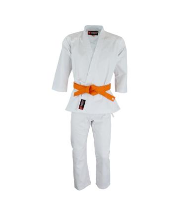 TWISTER FIGHT WEAR Professional Double Stitch Strong Quality Training Student Karate Gi,Middleweight 8oz 4 White