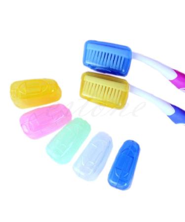 Huuraa toothbrush for headgear 5 pieces outdoor travel shower bathroom accessories to keep the toothbrush clean dustproof waterproof electrically rotating toothbrushes for adults