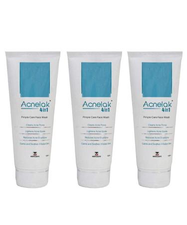Acnelak Pimple Care (100 ml 4 in 1) Face Wash (Pack of 3) from Life Line Medicos