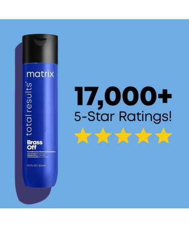Matrix Total Results Brass Off Blue Shampoo 10.1 Fl Oz | Neutralizes Brassy Tones in Lightened Brunettes | Color Depositing Shampoo for Color Treated Hair - Buy Online on GoSupps.com
