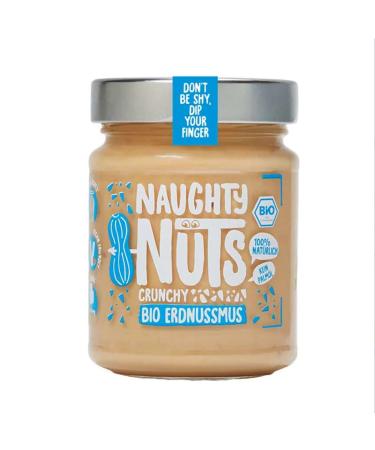 Naughty nuts organic peanut crunchy |Vegan peanut butter |100% natural |Without palm oil & sugar |Ideal as a topping for muesli |500g