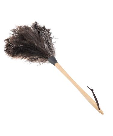 Feather Duster Genuine Ostrich Feathers with Wooden Handle and Reusable Handheld Ostrich Feather Duster Duster for Blinds Kitchen Keyboard Office