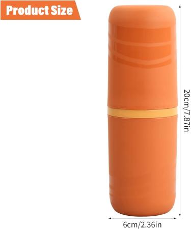 3-Piece Travel Toothbrush Set with Holder | Waterproof Toothbrush Case for Camping School & Travel - Green Blue & Orange - Buy Online on GoSupps.com