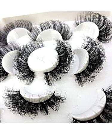 AMSDCN 5 Pairs 25mm 3D Mink Lashes Bulk with Custom Box - Short Wispy Natural False Eyelashes (ML-02) - Buy Online on GoSupps.com