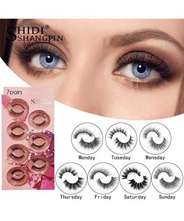 Shidishangpin 7 Pairs 3D Natural False Eyelashes - Soft Thick Handmade Multi-Layered Lash Extensions for Stunning Makeup - Buy Online on GoSupps.com