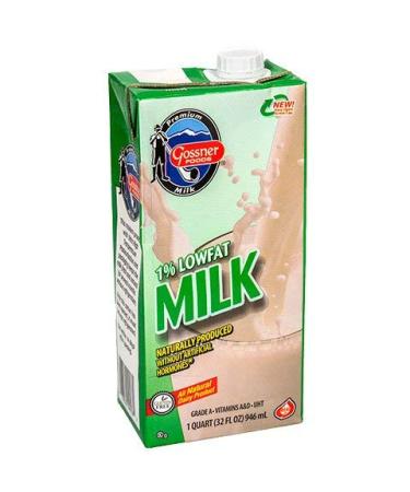 Gossner 1% Low Fat Milk - 6 Tetra Packs (32 fl oz each) - Buy Online on GoSupps.com