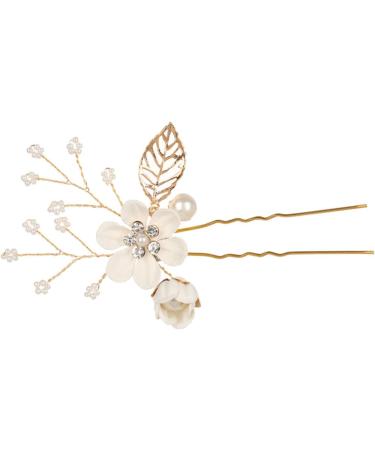 FRCOLOR Set of 5 Pearl Hair Clips White Clothes Hair Accessories Hair Clips with Rhinestone Tiara for Wedding Bridal Comb Bridal Hair Comb Wedding Headpiece Bridal Hair Pin Set - Buy Online on GoSupps.com