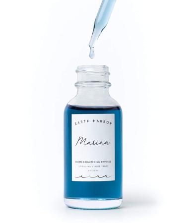 Earth Harbor MARINA Brightening Ampoule | Blue Tansy + Spirulina | 1 fl oz - Buy Online on GoSupps.com