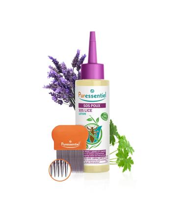 Puressentiel SOS Lice Complete Treatment Lotion + Comb - Eliminate lice larvae and nits when used with combing - Precise targeting - Tested under dermatological control - 100% from natural sources - 100ml - Buy Online on GoSupps.com