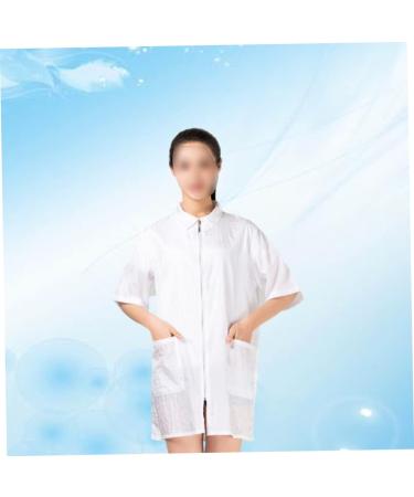 TEHAUX Work Jacket Salon Robes for Client Hairdressing Cape for Women Barber Haircut Cape Shirt Jackets Haircut Cloth Long Sleeve Shirts for Women Clothes Hair Dye Miss Pet White Tankini - Buy Online on GoSupps.com