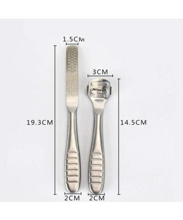 ANKROYU Stainless Steel Shaver Dead Skin Remover Cuticle Remover Anti Skid Handle File Hard Skin Remover and Foot File Heads Foot Tools - Buy Online on GoSupps.com
