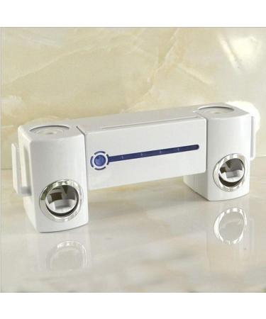 Qligha LED UV Light Toothbrush Holder & Sterilizer - Antibacterial Toothbrush Cleaner with 2 Cups for Bathroom Hygiene - Buy Online on GoSupps.com