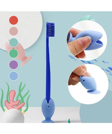WondFans 10-Piece Silicone Fish-Shaped Standing Toothbrush Case - Pine Blossom Green | International Shipping - Buy Online on GoSupps.com