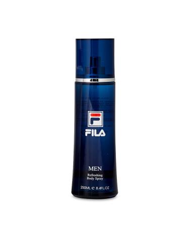 FILA Refreshing Body Spray for Men - Cool, Clean, Fresh Mens Fragrance - Infused With Notes Of Bergamot, Cardamom, and Pepper - Trendy, Rectangular, Streamlined, Portable Bottle Design - 8.4 Oz 8.4 Fl Oz (Pack of 1)