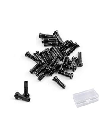 Juland 72 PCS Spoke Nipples Bike Spoke Nipples End Tips Nipples End Caps Wheel Spoke Nipples Decor for Mountain Road Bicycles 14G  Black