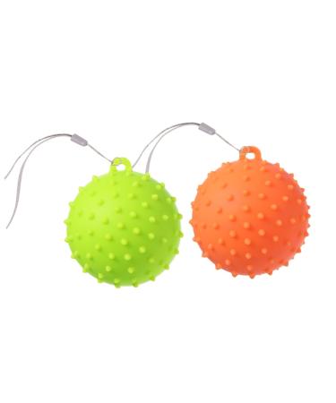 Frcolor 2st Handtball Finger Strengthen Handmilling Ball Massageball Professional massage balls Portable massage balls Round grip coach Massage ball Training ball Medium Green