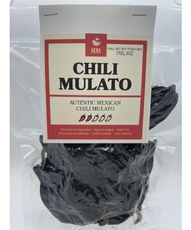 AKNA Dried Mulato Chili Peppers Authentic Whole Mexican Chili Peppers 170g Vacuum Pack
