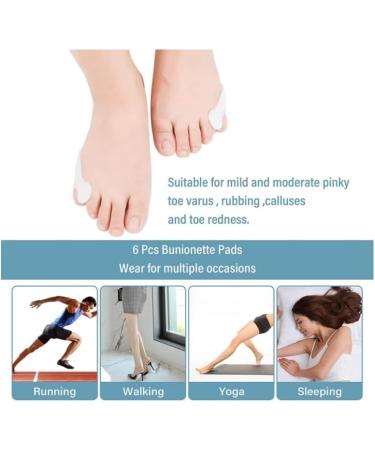 Anggrek Original Tailors Bunion Pads - 6 Soft Gel Hallux Valgus Protectors for Men & Women - Bunionette Toe Spreaders & Shields - Buy Online on GoSupps.com