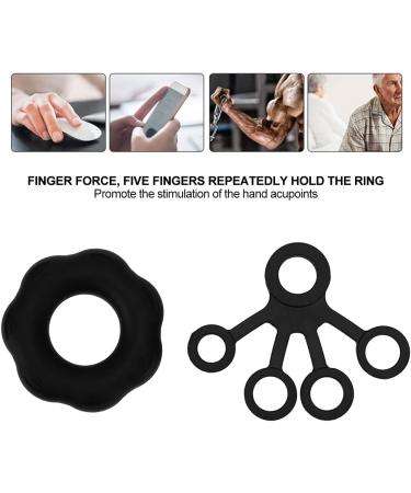Finger Trainer Hand Strength Training Ring Expander Finger Pull Black - Buy Online on GoSupps.com