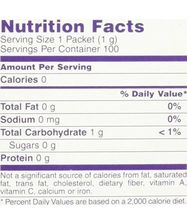 Now Foods Organic Better Stevia Sweetener - Zero-Calorie, 100 Packets (3.5 oz) | Natural Sugar Substitute - Buy Online on GoSupps.com