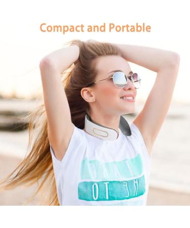 Buy Wireless Neck Massager with Heat | 6 Modes & 9 Intensity Levels - Pain Relief for Home Office & Travel - Buy Online on GoSupps.com