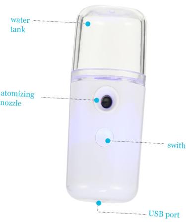 VINTORKY 1pc Creative Nano Mist Sprayer USB Sprayer Acondicionador Nano Facial Mister Handheld Steamer White - Buy Online on GoSupps.com