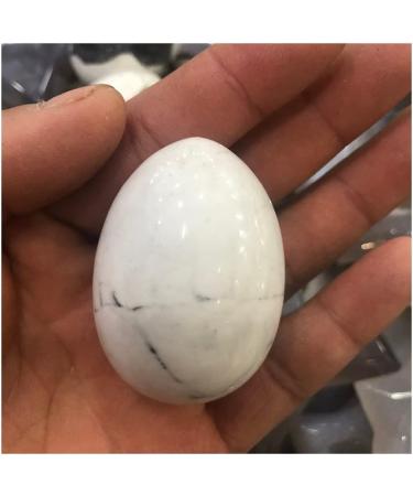 1pcs Natural White Turquoise Crystal Egg Rock heal Gemstone Crystal Ornaments Stone Mineral Specimen - Buy Online on GoSupps.com