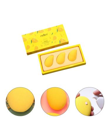 Beaupretty 3pcs Mango Cosmetic Egg Sponge Set - Premium Liquid & Cream Makeup Sponges for Flawless Foundation Application - Buy Online on GoSupps.com