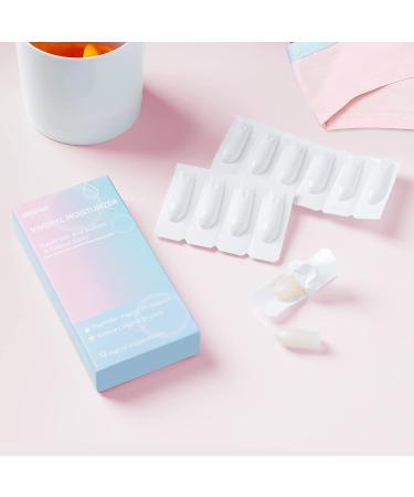 Intimate Moisturizer Vaginal Suppository for Dryness & Discomfort - Hyaluronic Acid & Natural Herbs - Long Lasting Hydration - PH Balance - Estrogen & Drug Free (12 Inserts) - Buy Online on GoSupps.com
