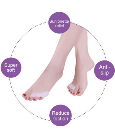 Pinky Toe Separator 8-Pack | Gel Little Toe Spacer for Toe Pain Relief - Buy Online on GoSupps.com